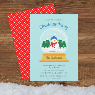 CHRISTMAS SNOW GLOBE INVITATION