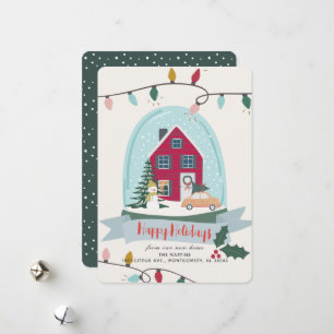 Christmas Snow Globe Moving Announcement