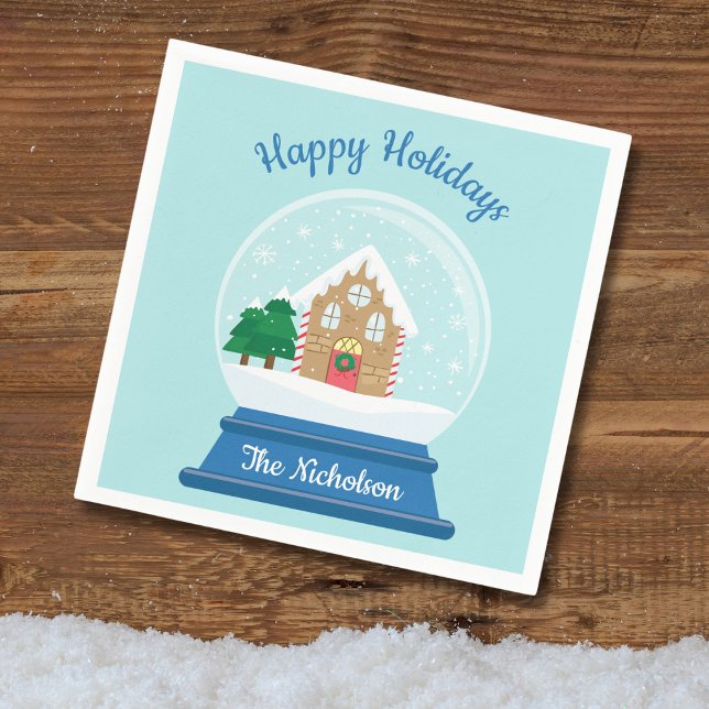 CHRISTMAS SNOW GLOBE NAPKINS (Creator Uploaded)