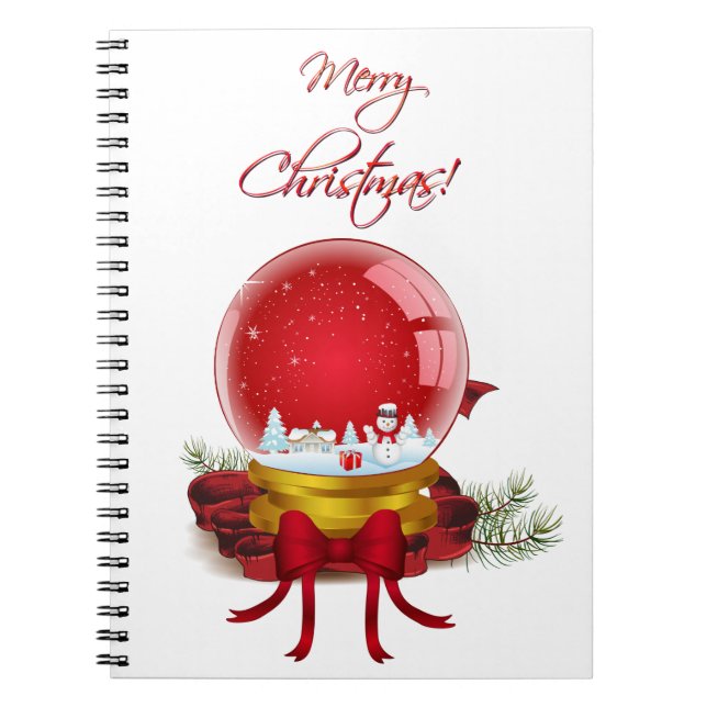 Christmas Snow Globe Notebook (Front)