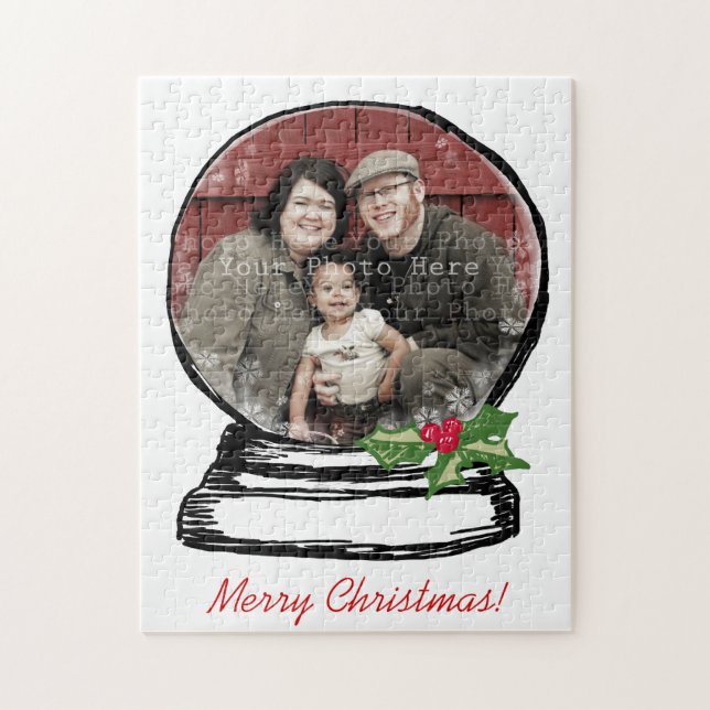 Christmas Snow Globe Photo Jigsaw Puzzle (Vertical)