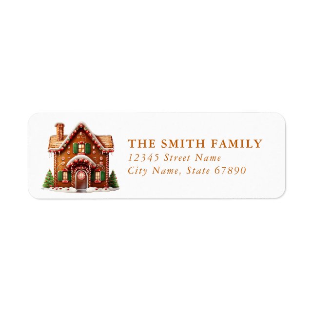 Christmas Snow Globe Return Address Labels (Front)