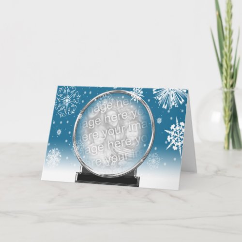 Christmas Snow Globe Xmas Holiday Photo Template