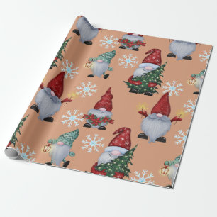 Christmas Snow Gnomes Wrapping Paper