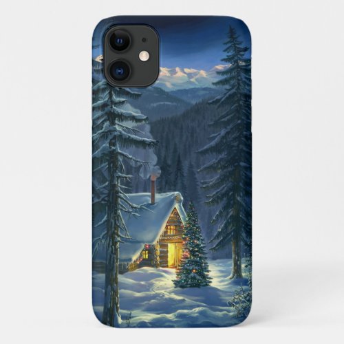 Christmas Snow Landscape iPhone 11 Case