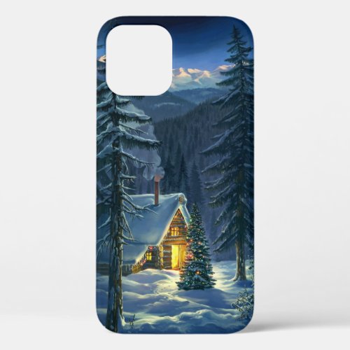 Christmas Snow Landscape iPhone 12 Case