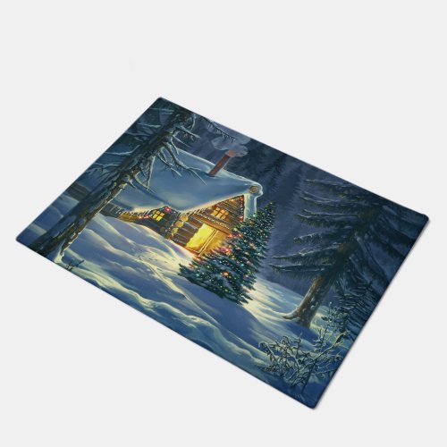 Christmas Snow Landscape Doormat