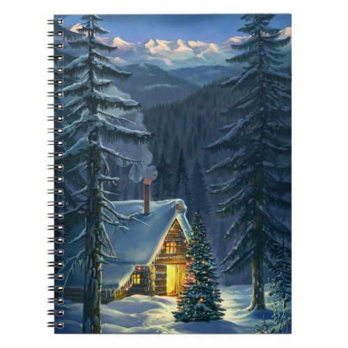 Christmas Snow Landscape Notebook