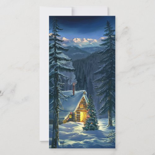 Christmas Snow Landscape Photo Card