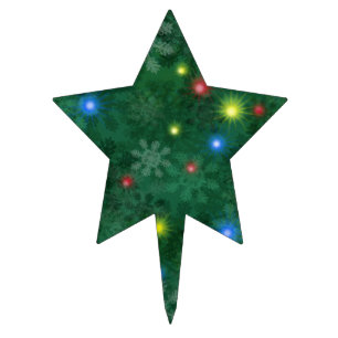Christmas Snow Lights Cake Topper
