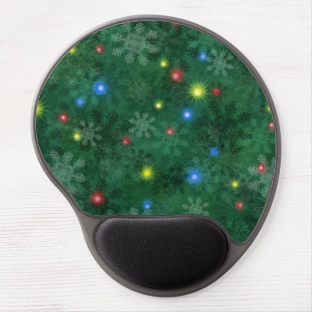 Christmas Snow Lights Gel Mouse Pad (Front)