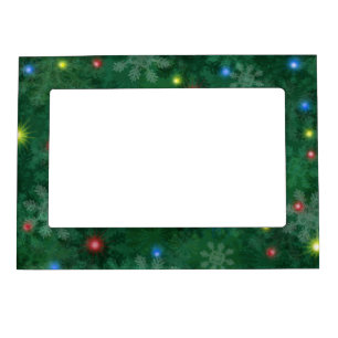 Christmas Snow Lights Magnetic Picture Frame