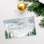 Christmas Snow Mountain Winter Diaper Raffle Enclosure Card<br><div class="desc">Christmas Snow Mountain Winter Diaper Raffle Cards</div>