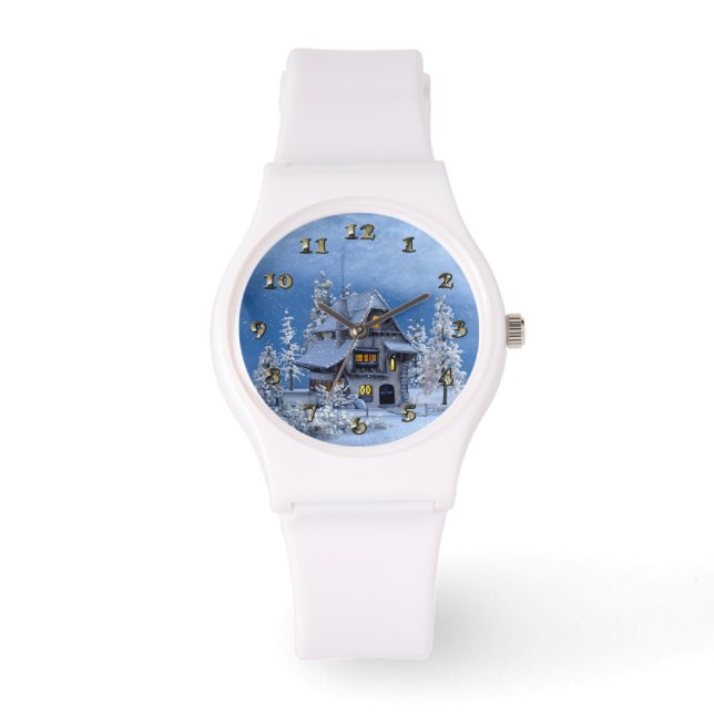 Christmas Snow on Gingerbread House Watch (Front)