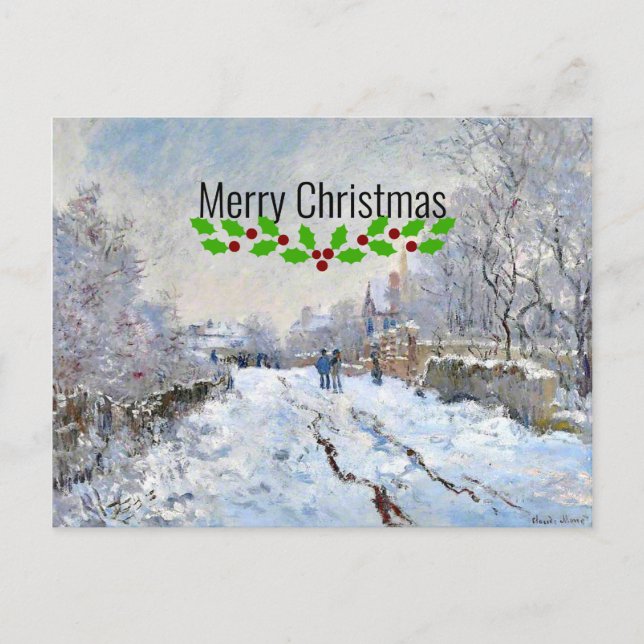 Christmas - Snow Scene at Argenteuil Postcard (Front)