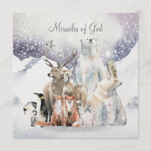 Christmas Snow Scene Holiday Gods Miracles Card