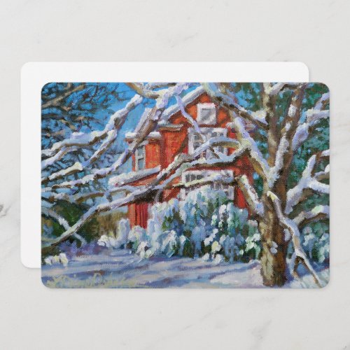 Christmas Snow  Thank You Card