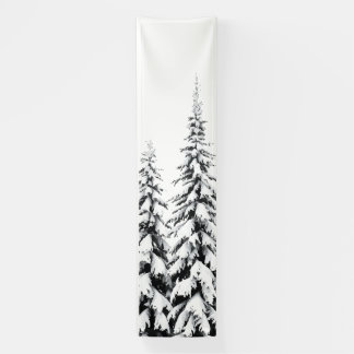 Christmas Snow Tree Wall decor Banner
