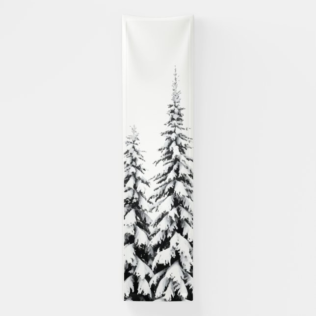 Christmas Snow Tree Wall decor  Banner (Vertical)