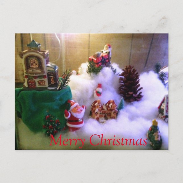 Christmas Snow Village Postcard (Front)
