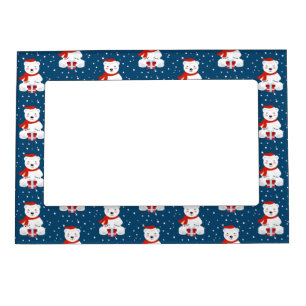 Christmas Snowbear Magnetic Photo Frame