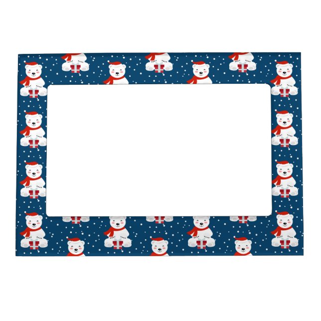 Christmas Snowbear Magnetic Photo Frame (Front)