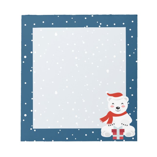 Christmas Snowbear Notepad (Front)