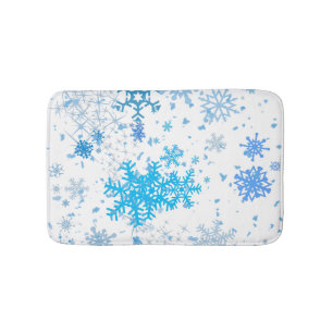 Christmas Snowfall Bathroom Mat