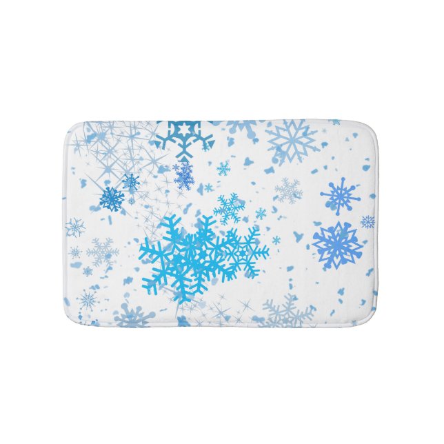 Christmas Snowfall Bathroom Mat (Front)