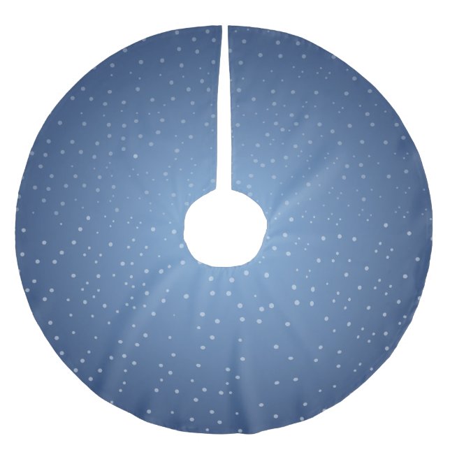 Christmas Snowfall Brushed Polyester Tree Skirt (Front)