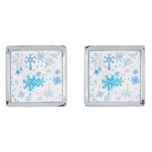 Christmas Snowfall Cufflinks (Front)
