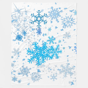 Christmas Snowfall Fleece Blanket