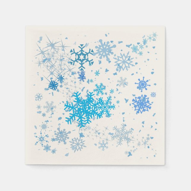 Christmas Snowfall Paper Napkins (Front)