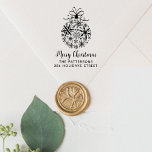 Christmas Snowflake Bauble Name Return Address Self-inking Stamp<br><div class="desc">Christmas Snowflake Bauble Name Return Address Self Inking Stamp features a bauble made of snowflakes with the text "Merry Christmas" in modern script. Perfect for Christmas cards,  holiday cards,  Christmas party invitations and holiday parties or in the office for products or mail. Designed by ©Evco Studio www.zazzle.com/store/evcostudio</div>