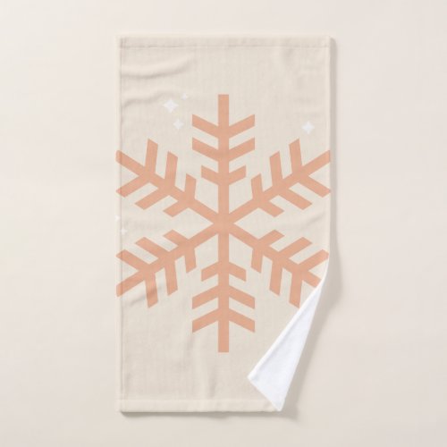 Christmas Snowflake Beige Bath Towel Set