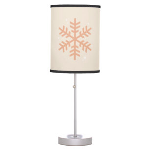 Christmas Snowflake Beige Table Lamp