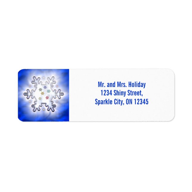 Christmas Snowflake Blue Label (Front)