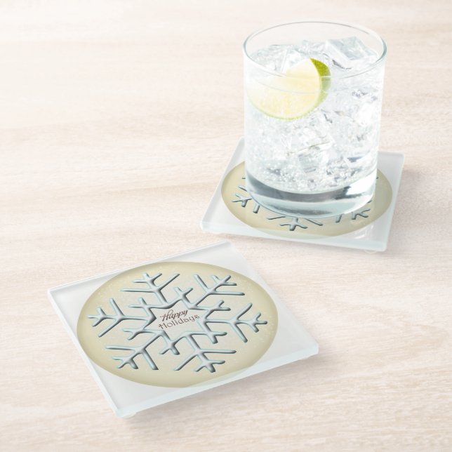 Christmas Snowflake Cookie Coaster (Angled)