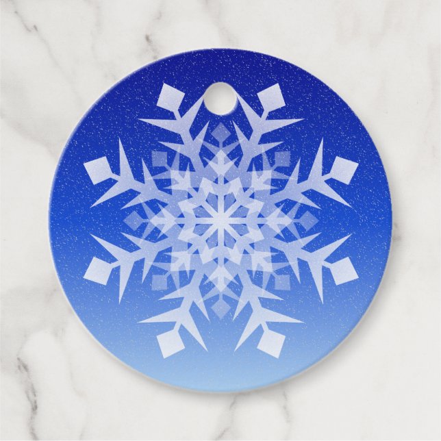Christmas Snowflake Favor Tags (Front)