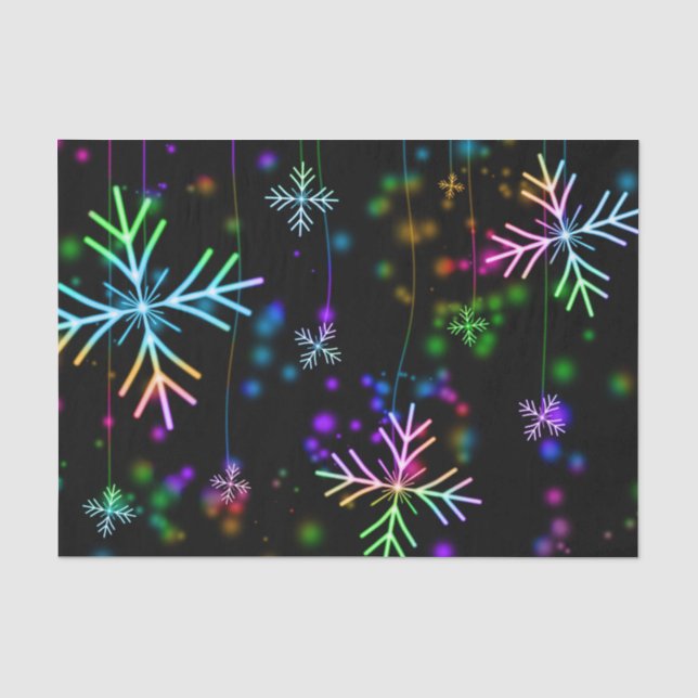 Christmas Snowflake Festive Tissue Paper (Front)