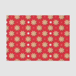 Christmas Snowflake Gingerbread Cookies Tissue Paper
