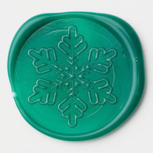 Christmas Snowflake Green Wax Seal Sticker