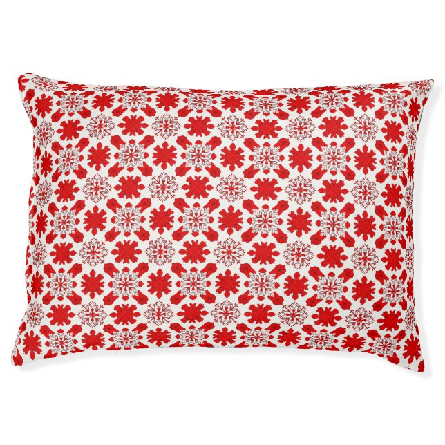Christmas Snowflake Layout Gift For Dog Pet Bed (Front)