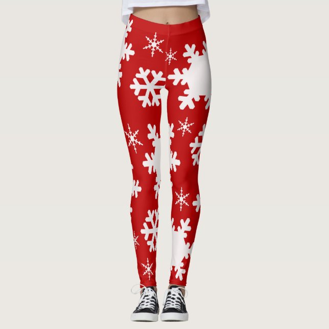 Christmas Snowflake Leggings! Leggings (Front)