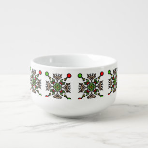 Christmas Snowflake Mandala Soup Mug