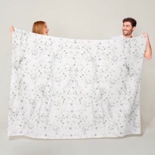Christmas Snowflake Marble Fleece Blanket