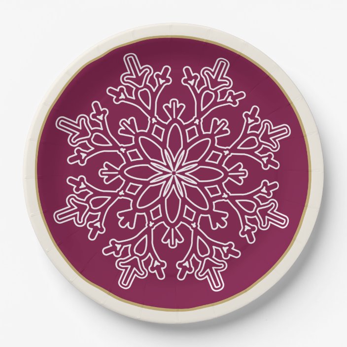 snowflake paper plates