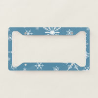 Christmas Snowflake On Blue