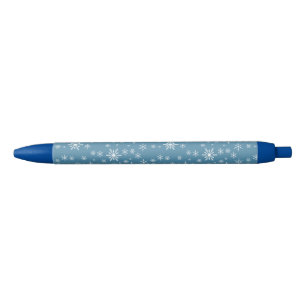 Christmas Snowflake On Blue Pen