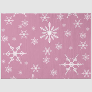 Christmas Snowflake On Pink Tissue Paper
